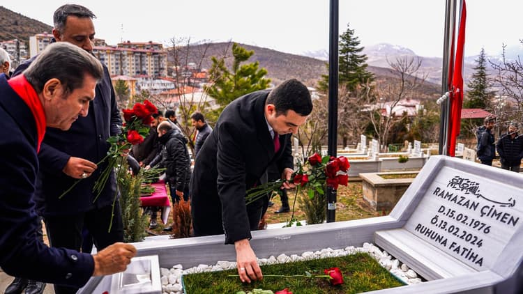 İliç Maden Şehitlerimizi Kabri Başında Dualarla Andık